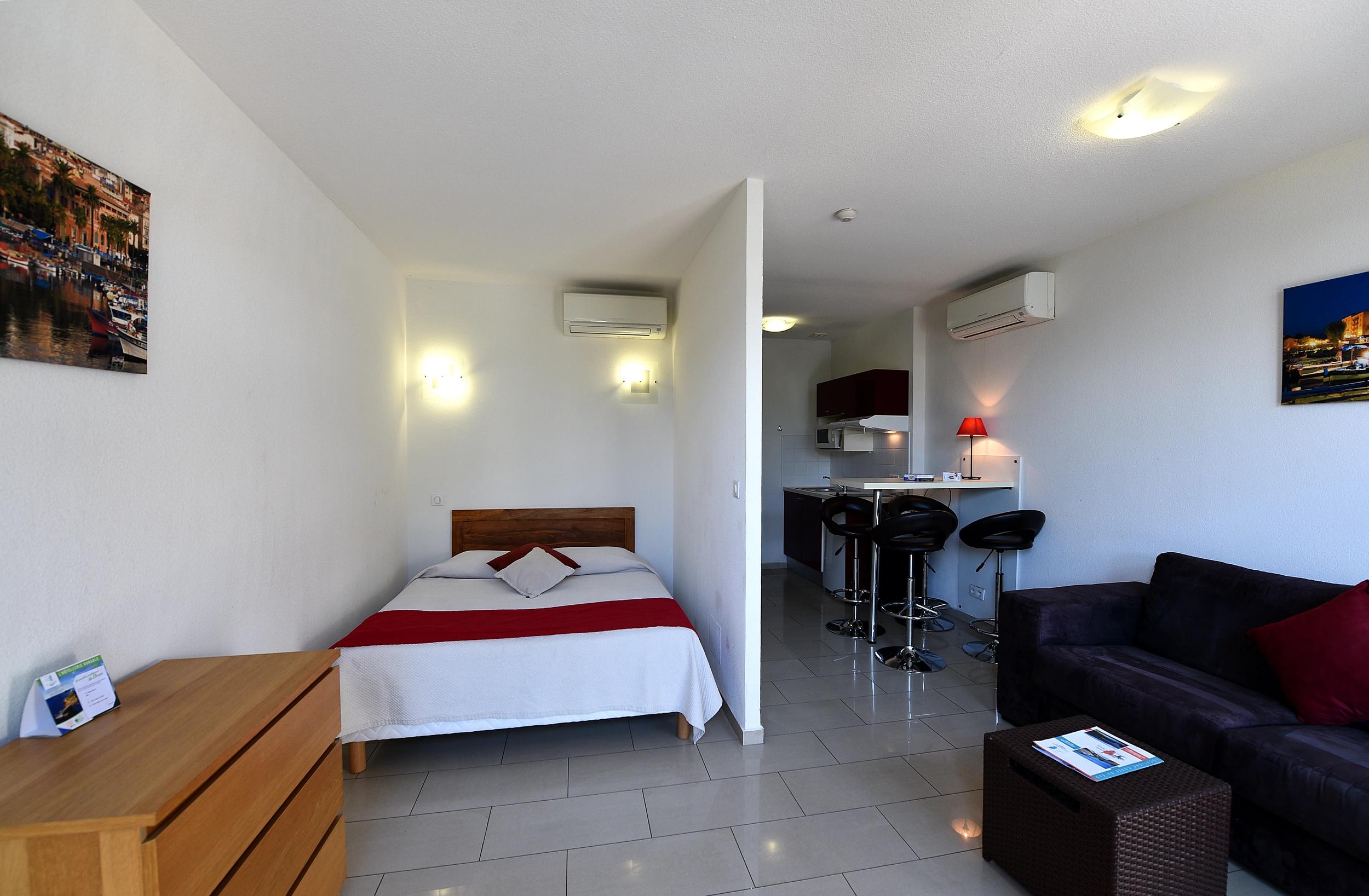 Grand studio de vacances pour couple à la résidence Les Calanques à Ajaccio